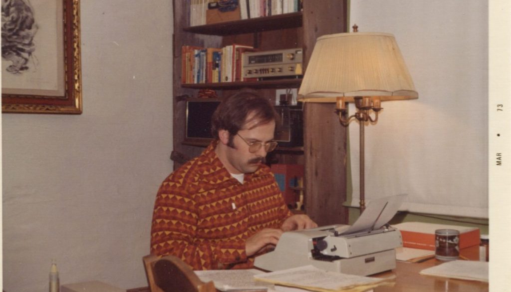 Jack at typewriter 1973